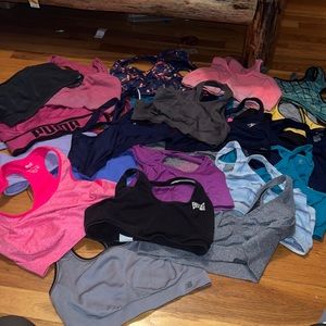 24 Woman’s Large Unpadded Sports Bras BUNDLE